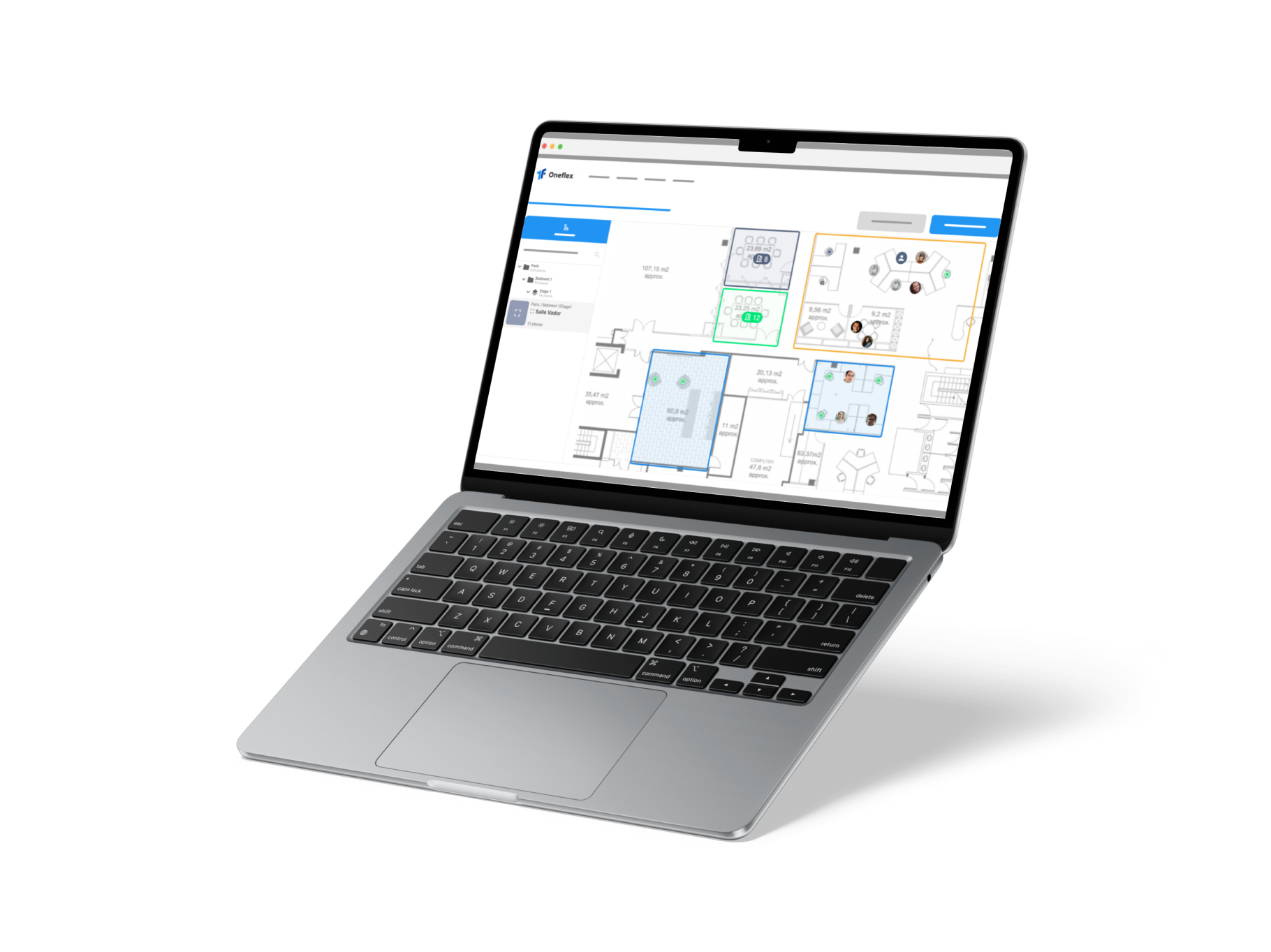 Macbook Air sur la plateforme Oneflex